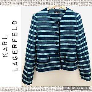 Karl Lagerfeld Striped Blazer 💚💙